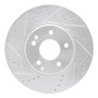 DFC Brake Rotor - Drilled and Slotted - Silver 631-63048L