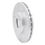 DFC Brake Rotor - Drilled and Slotted - Silver 631-63048L