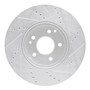 DFC Brake Rotor - Drilled and Slotted - Silver 631-63048L