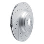 DFC Brake Rotor - Drilled and Slotted - Silver 631-63183R