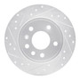 DFC Brake Rotor - Drilled and Slotted - Silver 631-65010L