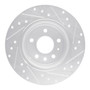 DFC Brake Rotor - Drilled and Slotted - Silver 631-65010L