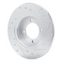 DFC Brake Rotor - Drilled and Slotted - Silver 631-67002L