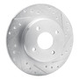 DFC Brake Rotor - Drilled and Slotted - Silver 631-67015R