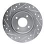 DFC Brake Rotor - Drilled and Slotted - Silver 631-67015R