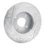 DFC Brake Rotor - Drilled and Slotted - Silver 631-67015R