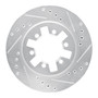 DFC Brake Rotor - Drilled and Slotted - Silver 631-67079R