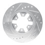 DFC Brake Rotor - Drilled and Slotted - Silver 631-67079R