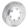 DFC Brake Rotor - Drilled and Slotted - Silver 631-67080R
