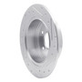 DFC Brake Rotor - Drilled and Slotted - Silver 631-67050L