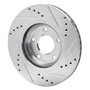 DFC Brake Rotor - Drilled and Slotted - Silver 631-67058L