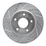 DFC Brake Rotor - Drilled and Slotted - Silver 631-67103L