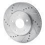 DFC Brake Rotor - Drilled and Slotted - Silver 631-67103L