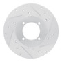 DFC Brake Rotor - Drilled and Slotted - Silver 631-67004R