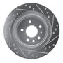 DFC Brake Rotor - Drilled and Slotted - Silver 631-65014L