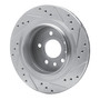 DFC Brake Rotor - Drilled and Slotted - Silver 631-65014L