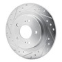 DFC Brake Rotor - Drilled and Slotted - Silver 631-67018L