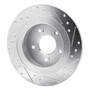 DFC Brake Rotor - Drilled and Slotted - Silver 631-67018L