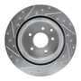DFC Brake Rotor - Drilled and Slotted - Silver 631-68009R