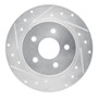 DFC Brake Rotor - Drilled and Slotted - Silver 631-67115L