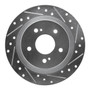 DFC Brake Rotor - Drilled and Slotted - Silver 631-67018R