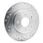 DFC Brake Rotor - Drilled and Slotted - Silver 631-67018R