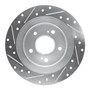 DFC Brake Rotor - Drilled and Slotted - Silver 631-67018R