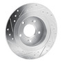 DFC Brake Rotor - Drilled and Slotted - Silver 631-67018R