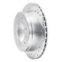 DFC Brake Rotor - Drilled and Slotted - Silver 631-67083L