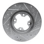 DFC Brake Rotor - Drilled and Slotted - Silver 631-67008L