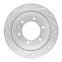DFC Brake Rotor - Drilled and Slotted - Silver 631-67083R
