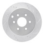 DFC Brake Rotor - Drilled and Slotted - Silver 631-67093R