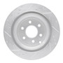 DFC Brake Rotor - Drilled and Slotted - Silver 631-67093R