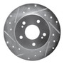 DFC Brake Rotor - Drilled and Slotted - Silver 631-67043L