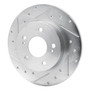 DFC Brake Rotor - Drilled and Slotted - Silver 631-67043L