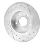 DFC Brake Rotor - Drilled and Slotted - Silver 631-67043L