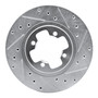 DFC Brake Rotor - Drilled and Slotted - Silver 631-67008R