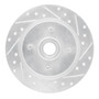 DFC Brake Rotor - Drilled and Slotted - Silver 631-67019R