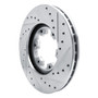 DFC Brake Rotor - Drilled and Slotted - Silver 631-67084L