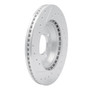 DFC Brake Rotor - Drilled and Slotted - Silver 631-65005R