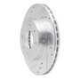 DFC Brake Rotor - Drilled and Slotted - Silver 631-67024L