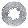 DFC Brake Rotor - Drilled and Slotted - Silver 631-67084R