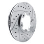 DFC Brake Rotor - Drilled and Slotted - Silver 631-67084R