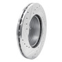 DFC Brake Rotor - Drilled and Slotted - Silver 631-72004R