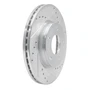 DFC Brake Rotor - Drilled and Slotted - Silver 631-67064R