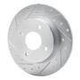 DFC Brake Rotor - Drilled and Slotted - Silver 631-67053L