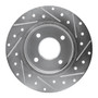DFC Brake Rotor - Drilled and Slotted - Silver 631-67053L