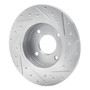 DFC Brake Rotor - Drilled and Slotted - Silver 631-67053L