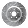 DFC Brake Rotor - Drilled and Slotted - Silver 631-68012L