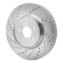 DFC Brake Rotor - Drilled and Slotted - Silver 631-68012L